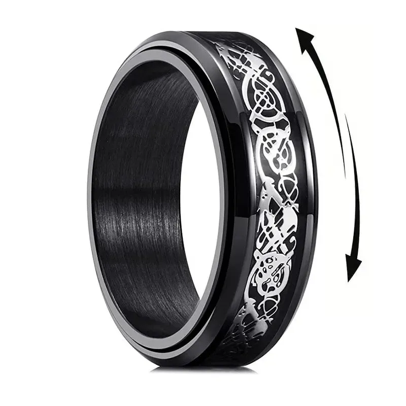 Nordic Dragon Fidget Ring