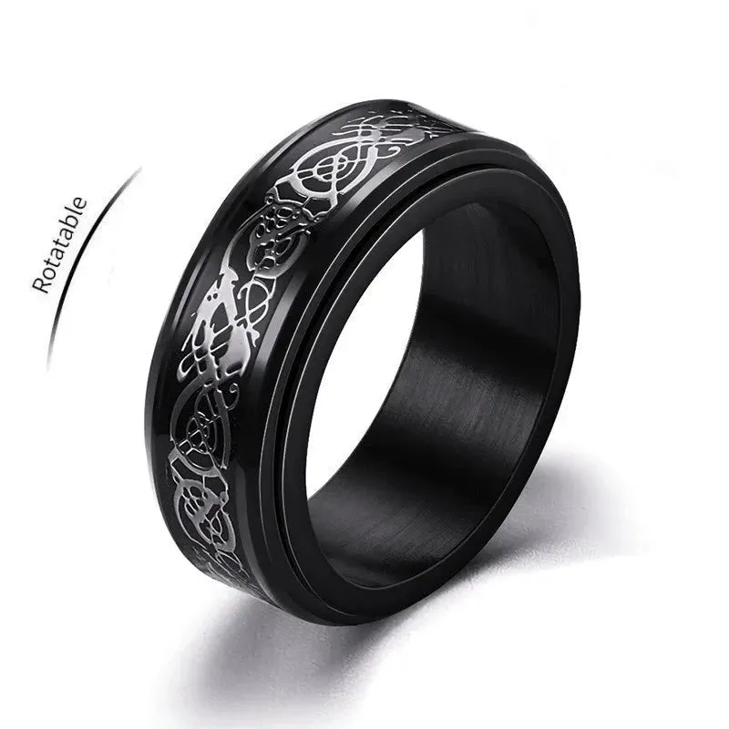 Nordic Dragon Fidget Ring