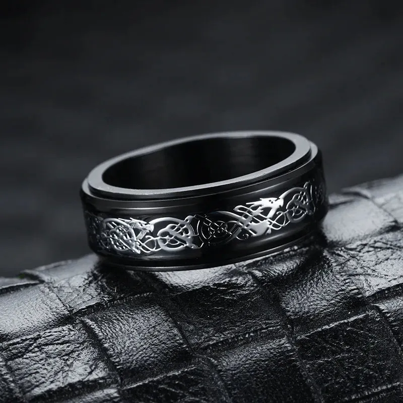 Nordic Dragon Fidget Ring