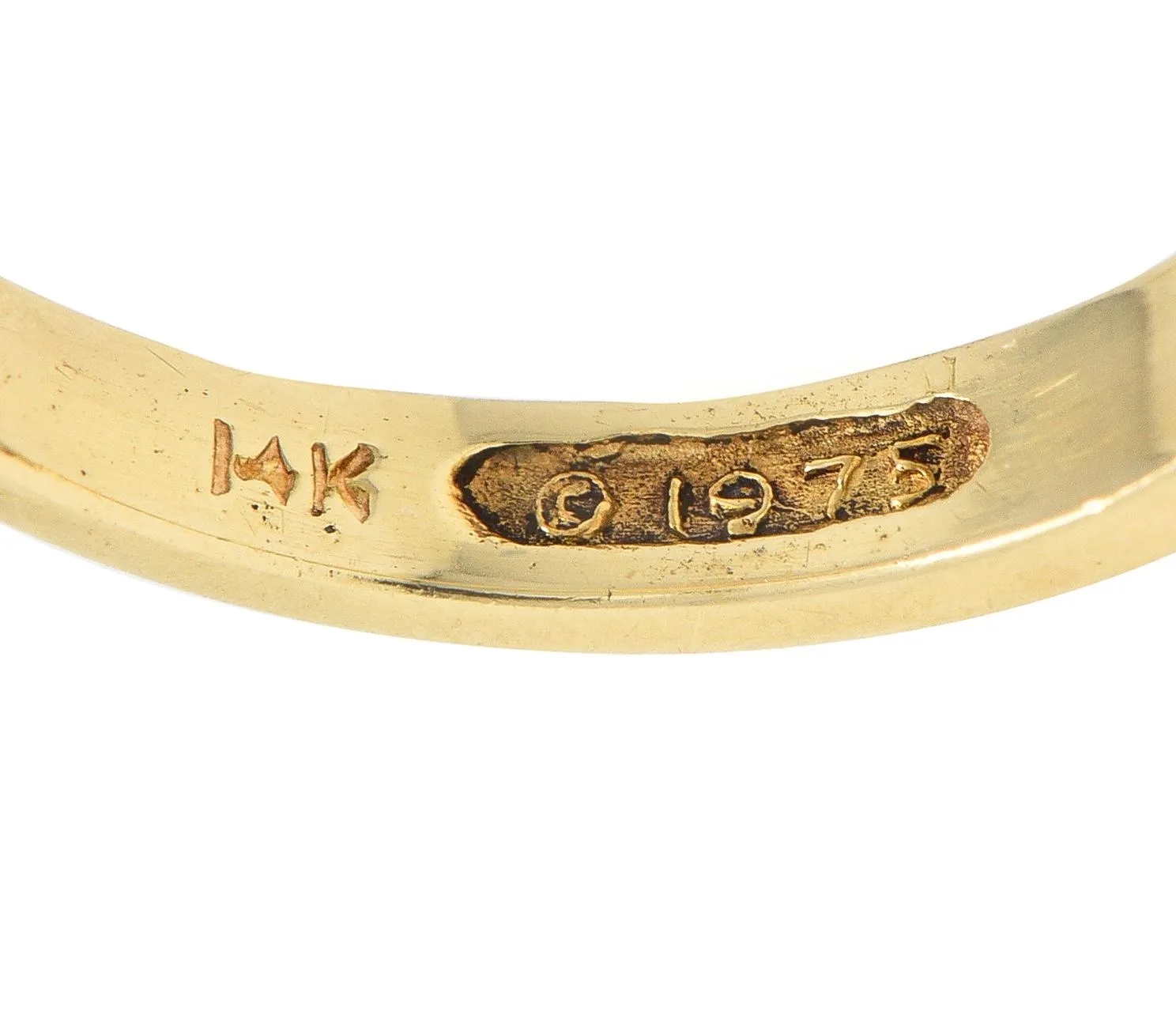 Norman Teufel 1975 Diamond 14 Karat Yellow Gold Vintage Kinetic Fidget Spinning Ring