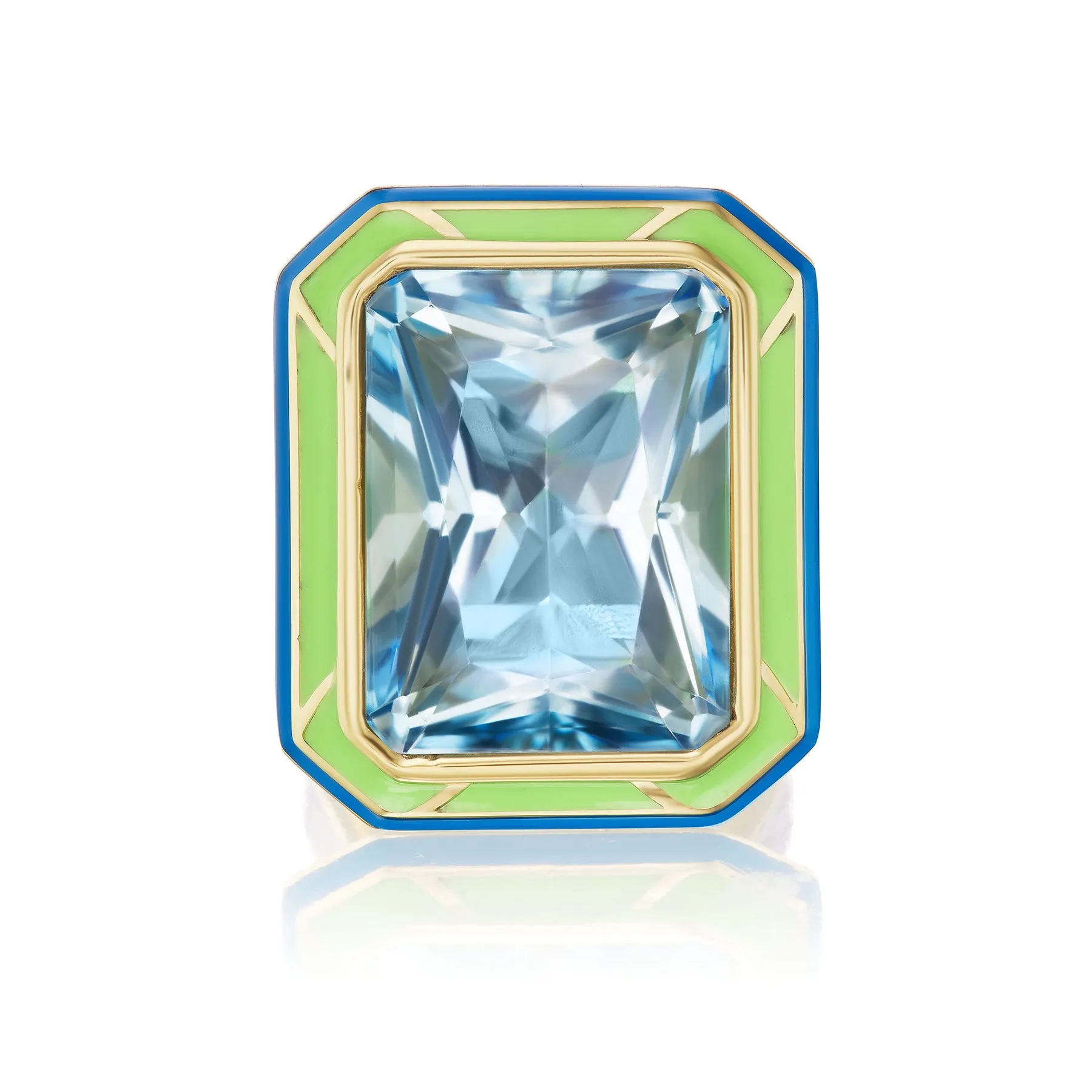 Not Your Grandma's Cocktail Ring, Aquamarine