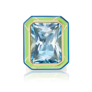 Not Your Grandma's Cocktail Ring, Aquamarine
