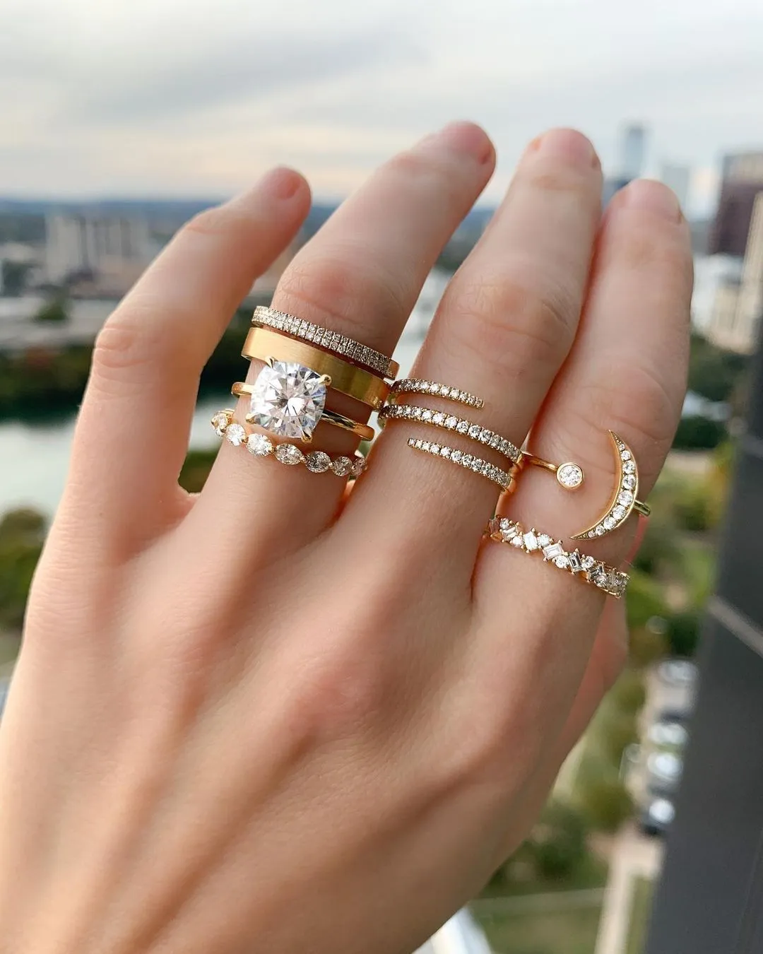 Orion Pavé Combo Wedding Band