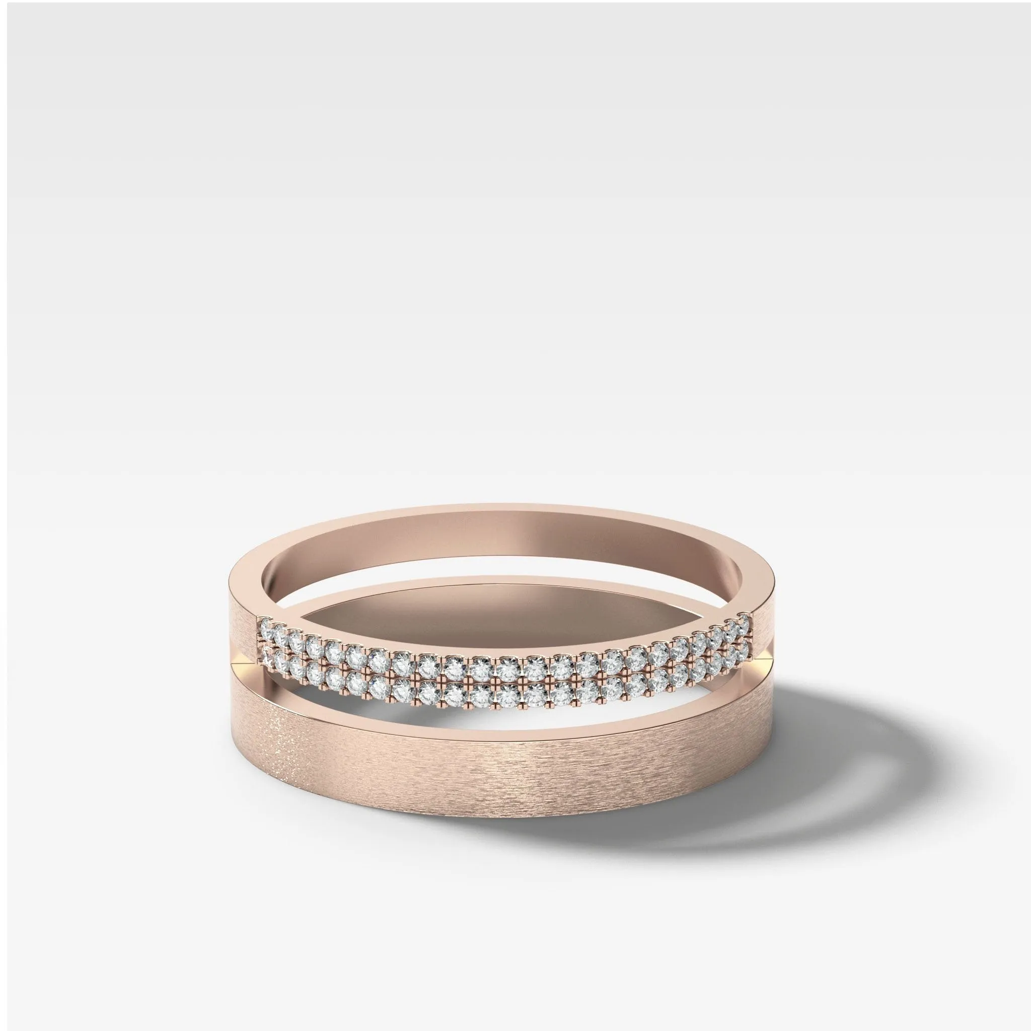 Orion Pavé Combo Wedding Band