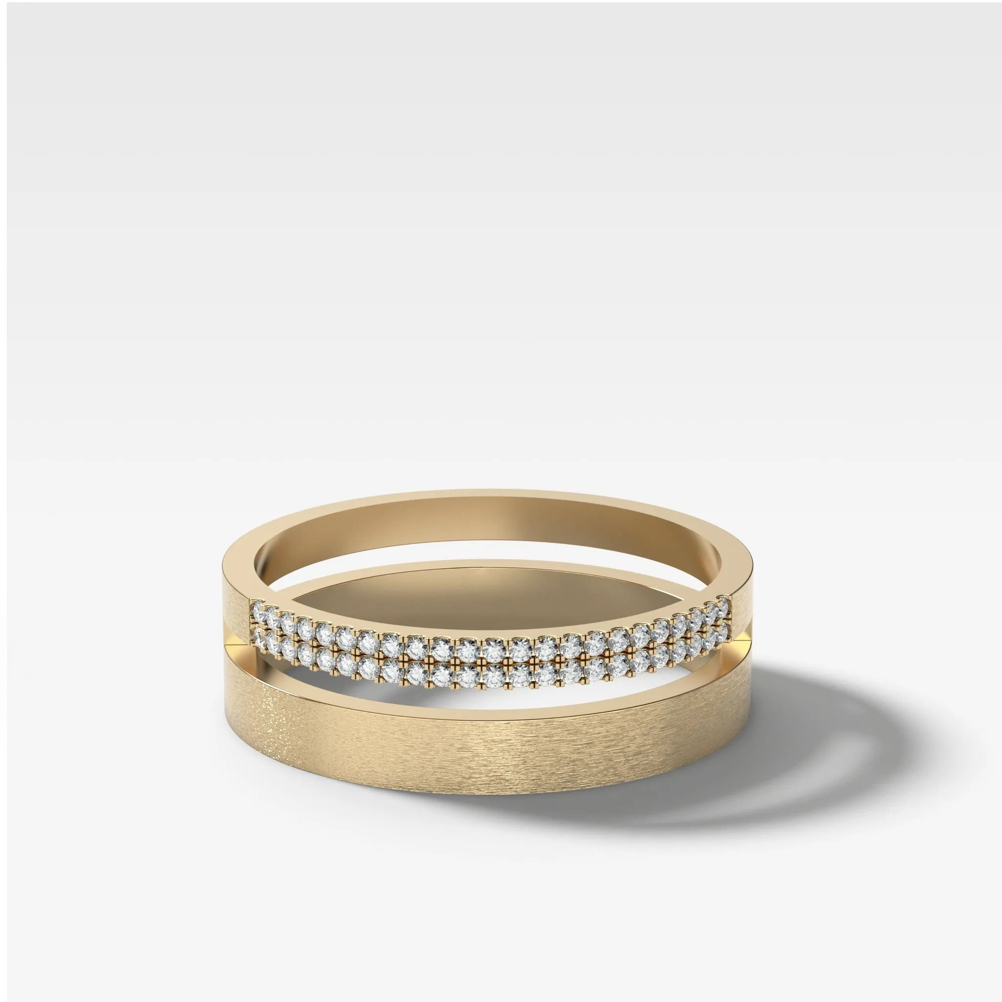Orion Pavé Combo Wedding Band