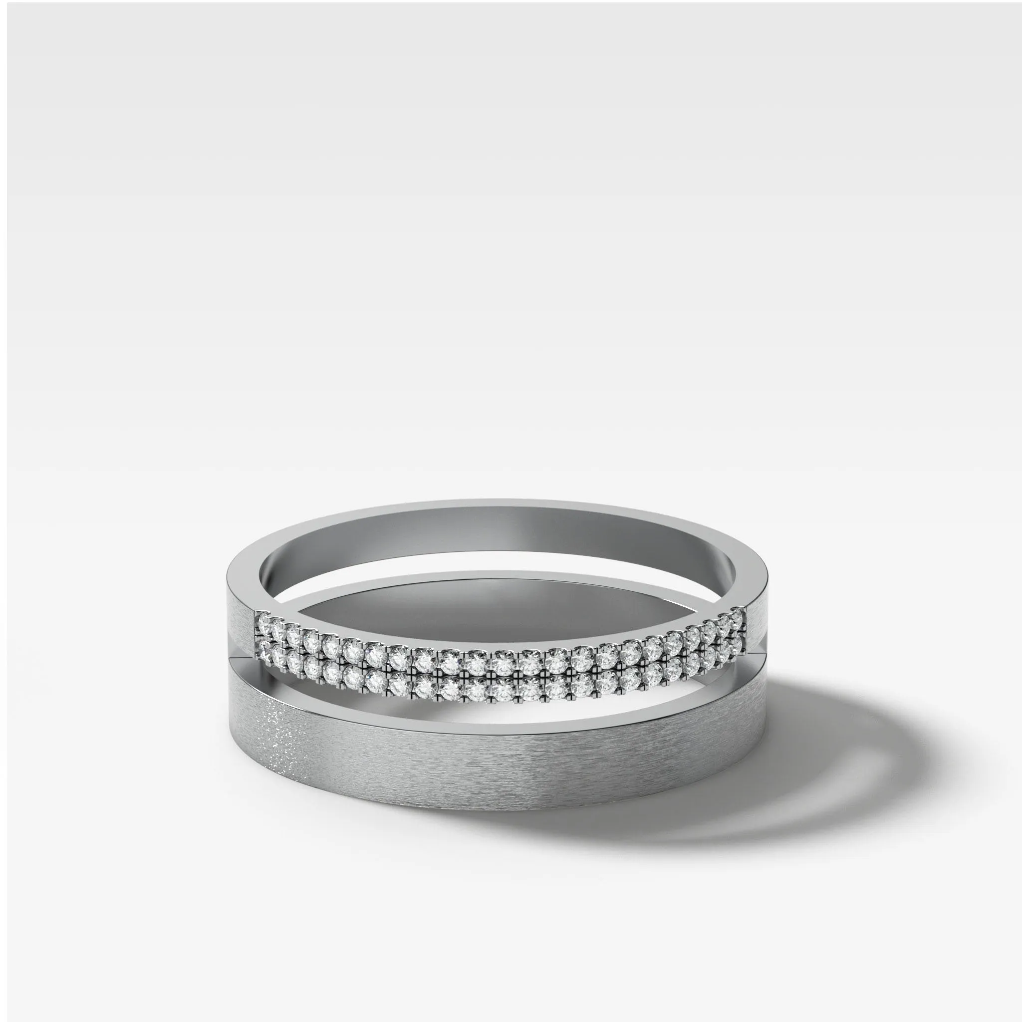 Orion Pavé Combo Wedding Band