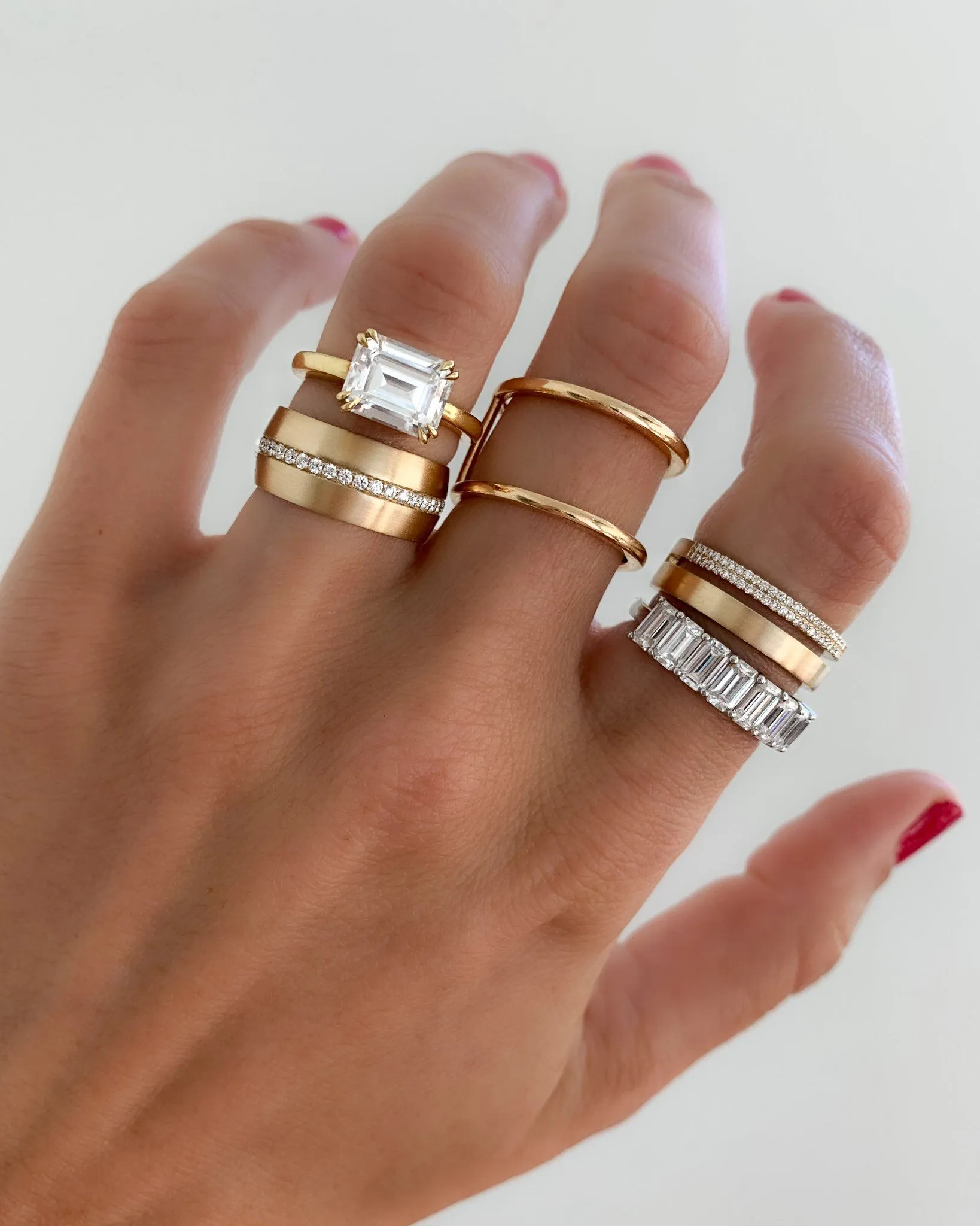 Orion Pavé Combo Wedding Band