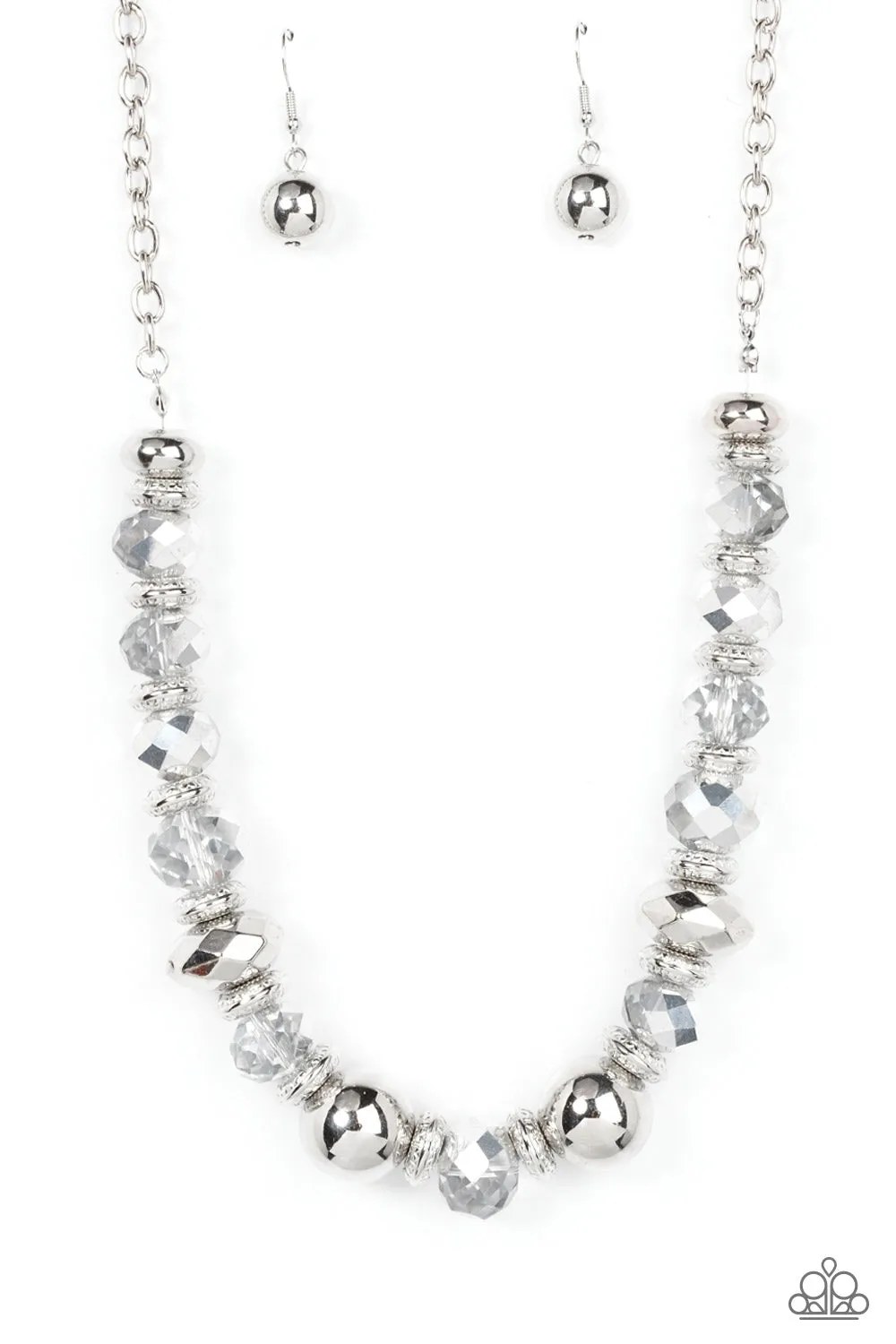 Paparazzi Interstellar Influencer Necklace Silver