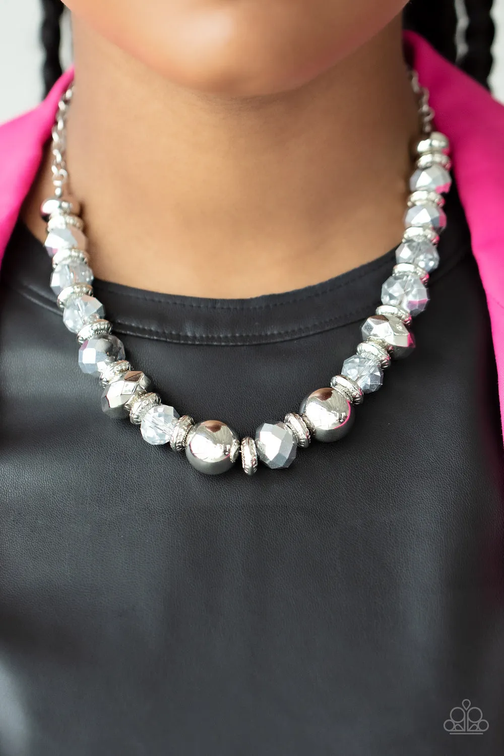 Paparazzi Interstellar Influencer Necklace Silver