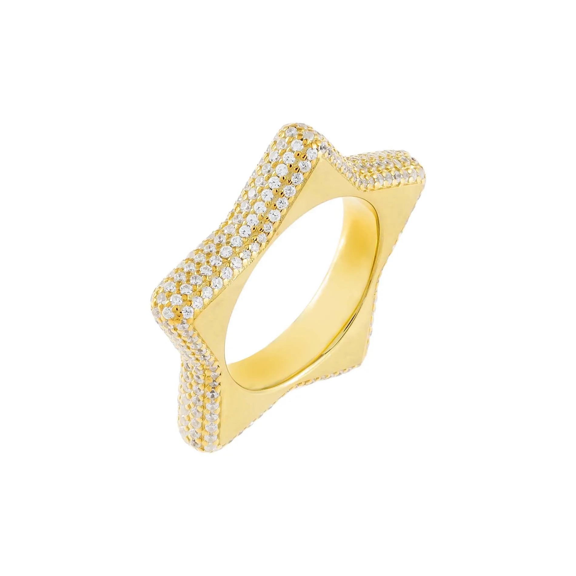 Pavé Chunky Star Ring