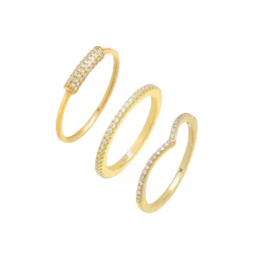 Pavé Queen Ring Combo Set