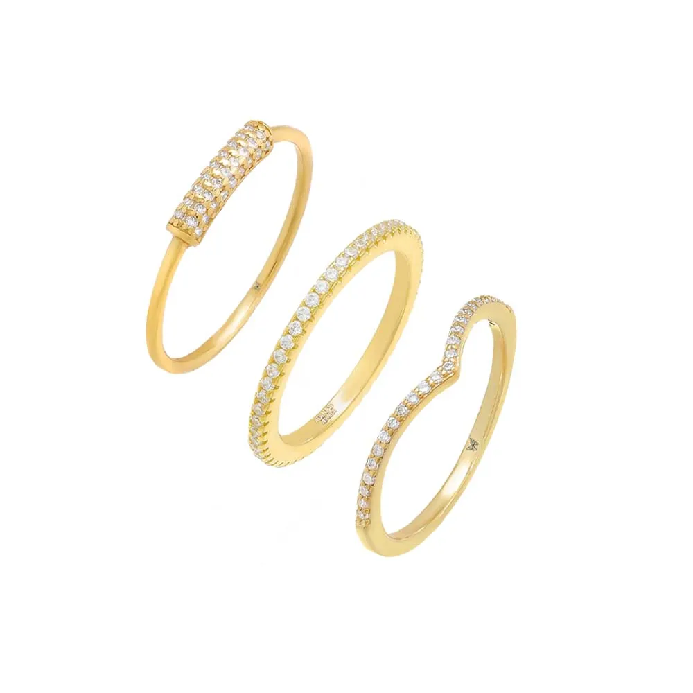 Pavé Queen Ring Combo Set