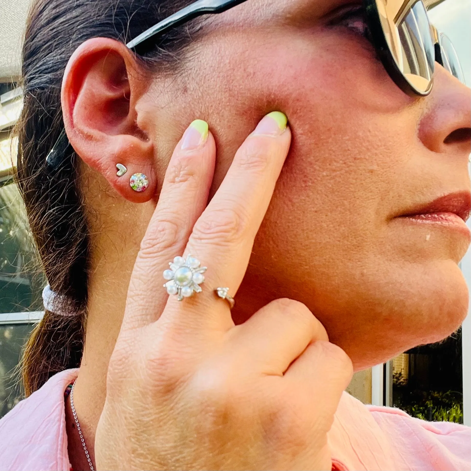 Pearl Anti Stress/Anti Anxiety Fidget Spinner Ring