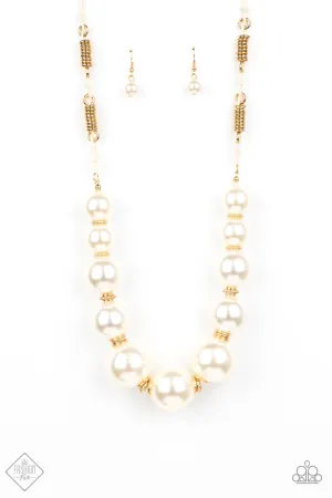 Pearly Prosperity - Gold Pearl Necklace