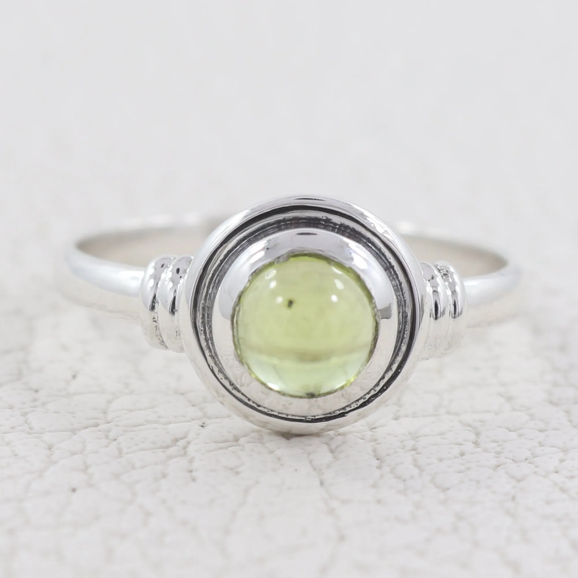 Peridot Gemstone 925 Sterling Silver Ring