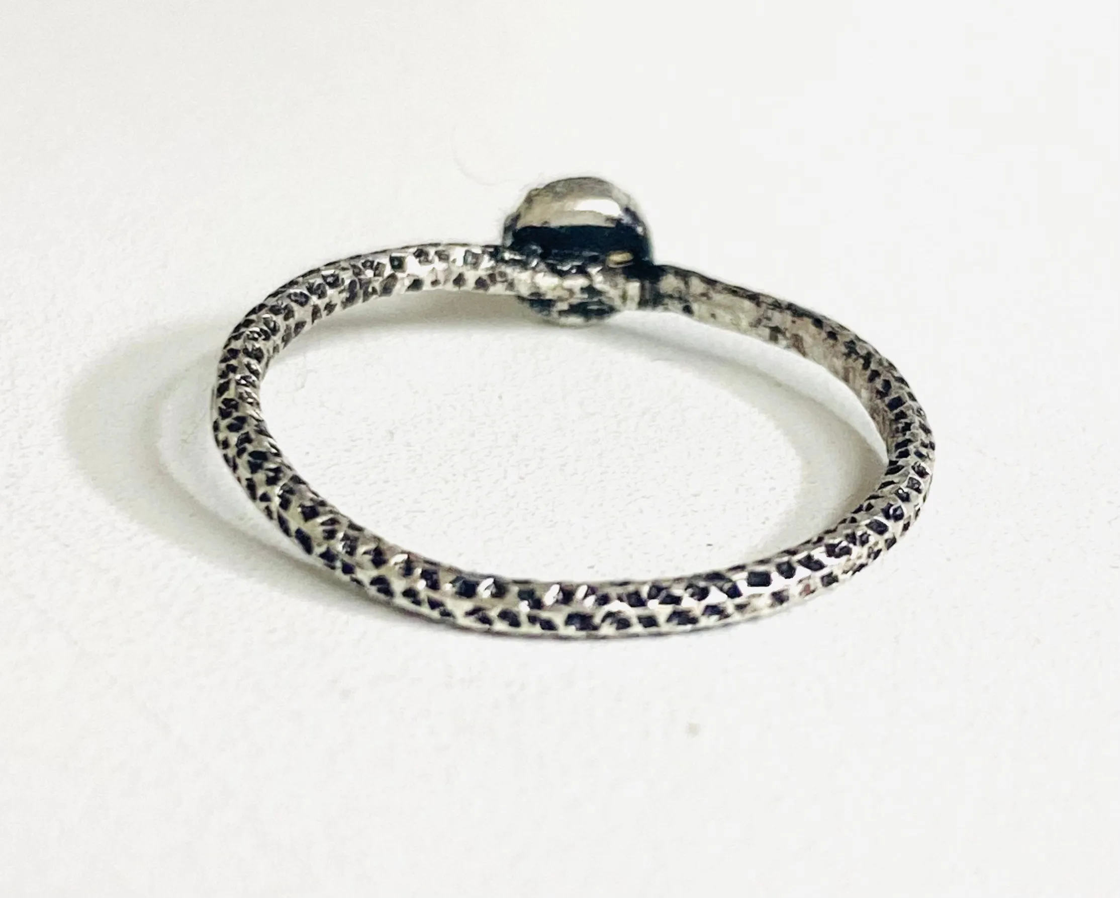 Peridot Ring, silver Ring, Gemstone, size 6.25, Stacking Ring, Silver