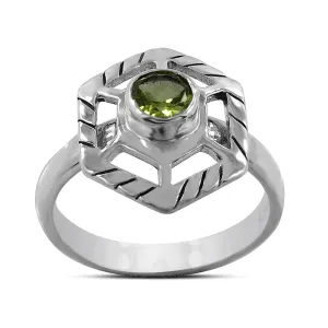 Peridot Silver Ring