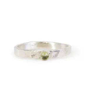 Peridot Stackable Sterling Silver Handcrafted Ring - Ceci Greco Designs