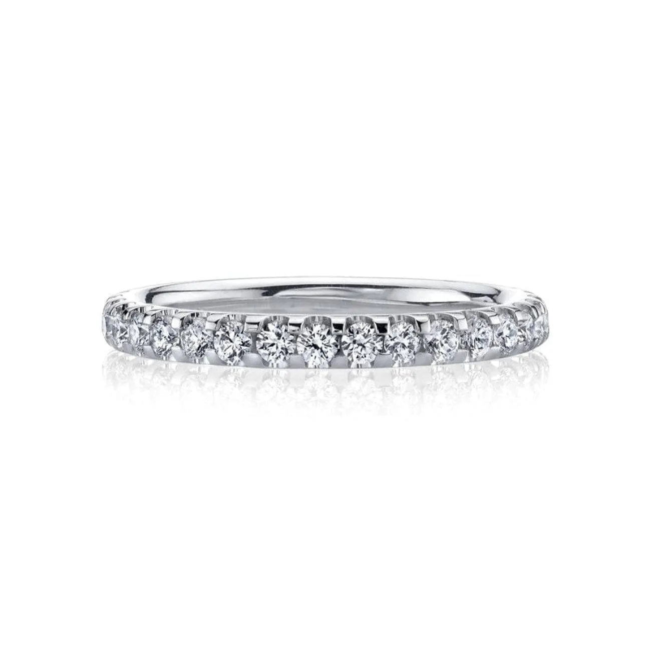 PLATINUM  "U" PRONG ETERNITY BAND