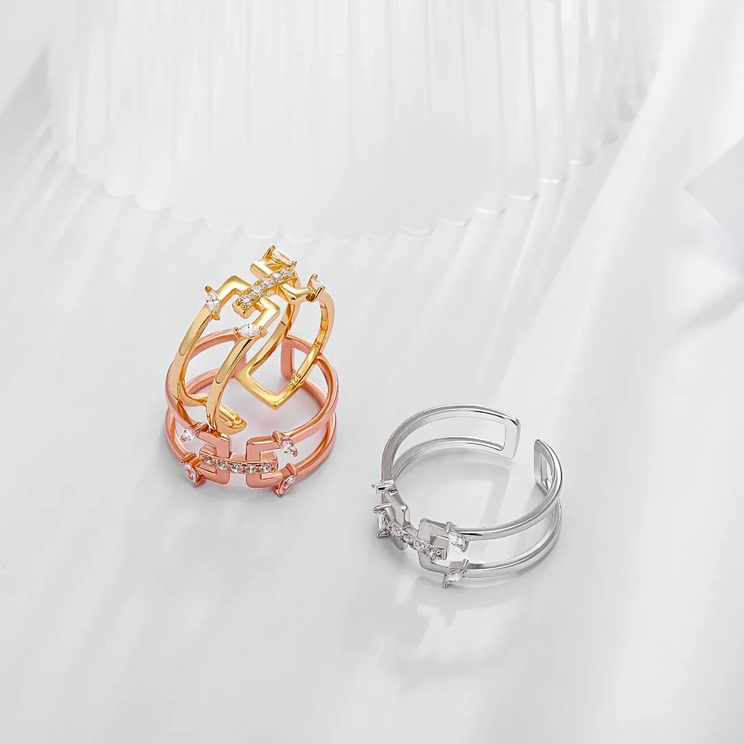 Promise Statement Ring Jasmine Breeze Collection Designed by Golnaz Niazmand