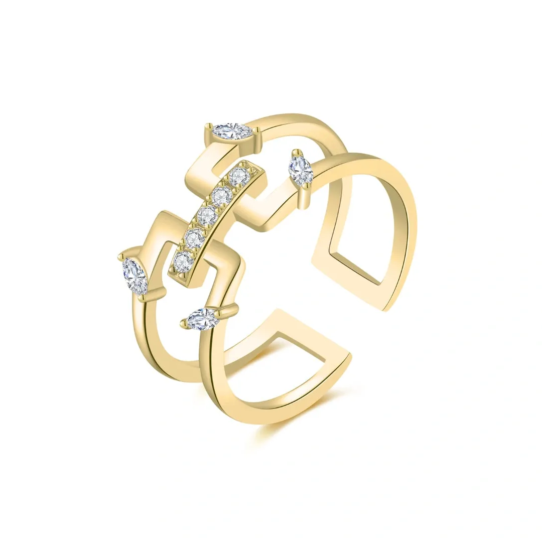 Promise Statement Ring Jasmine Breeze Collection Designed by Golnaz Niazmand