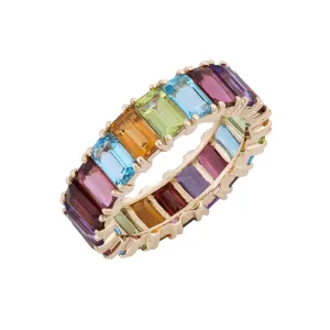 Rainbow Eternity Ring 14K
