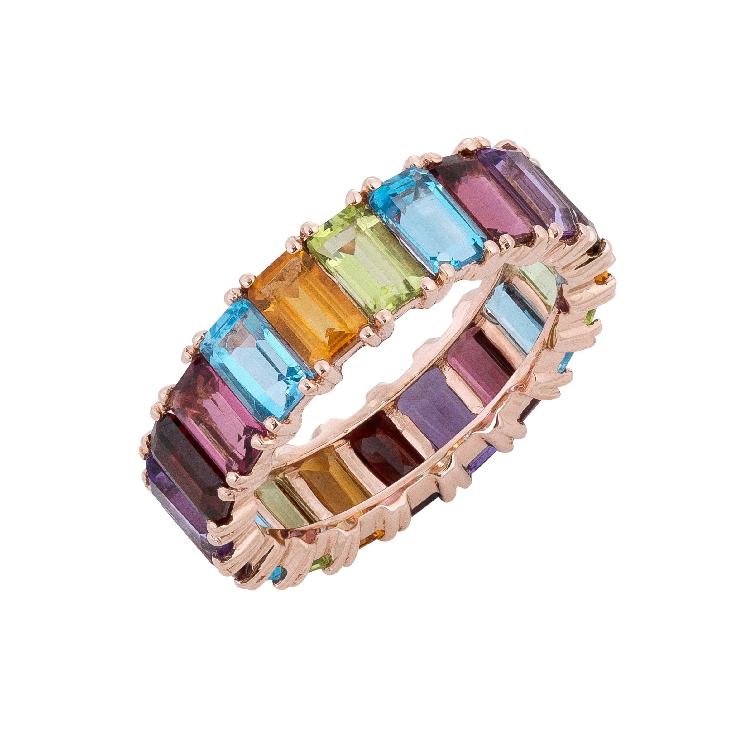 Rainbow Eternity Ring 14K