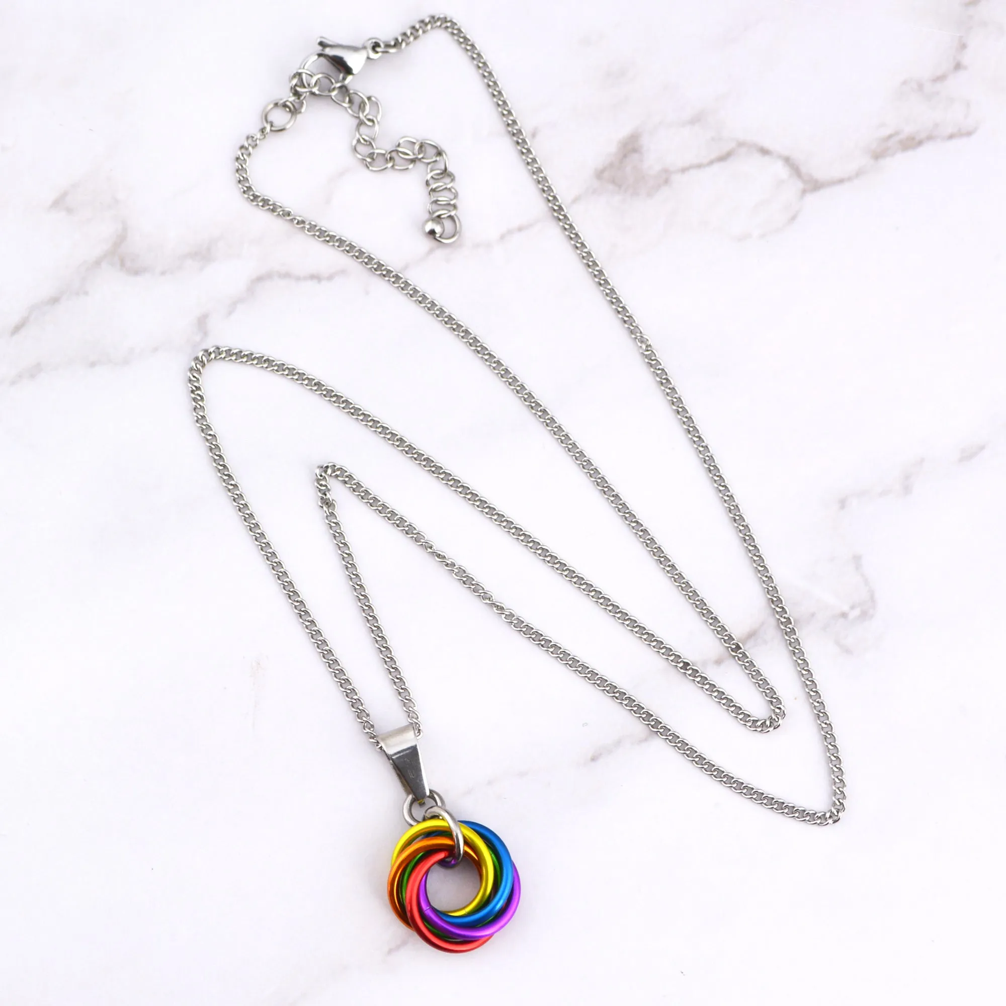 Rainbow Pride - Small Swirl Pendant