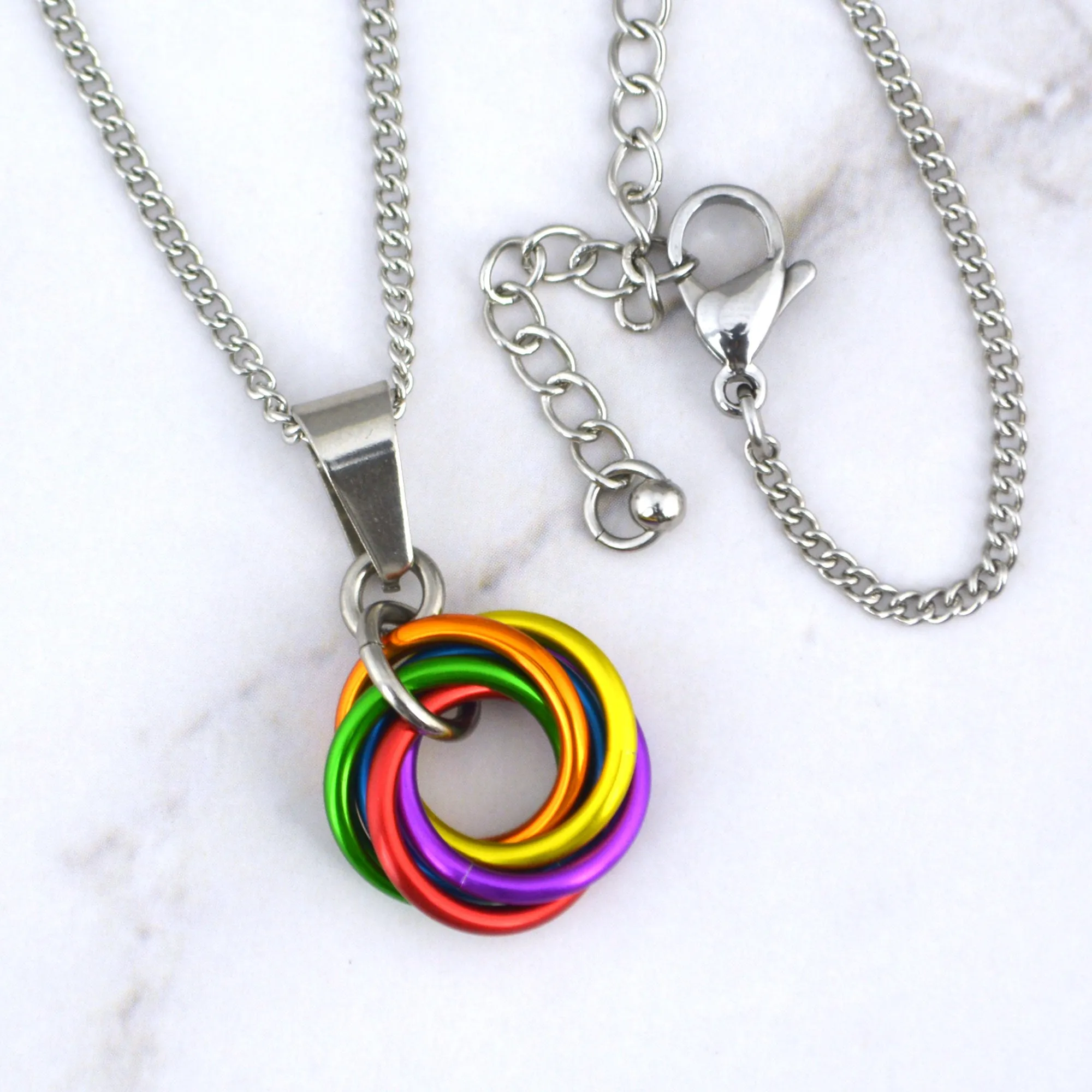 Rainbow Pride - Small Swirl Pendant