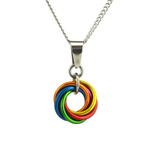 Rainbow Pride - Small Swirl Pendant