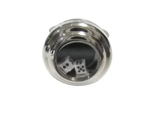 Rattling Dice Pendant Adjustable Size Fashion Ring