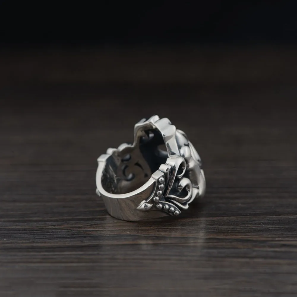 Real Solid 925 Sterling Silver Rings Skeletons & Skulls Heart Gothic Punk Jewelry Size 9-13