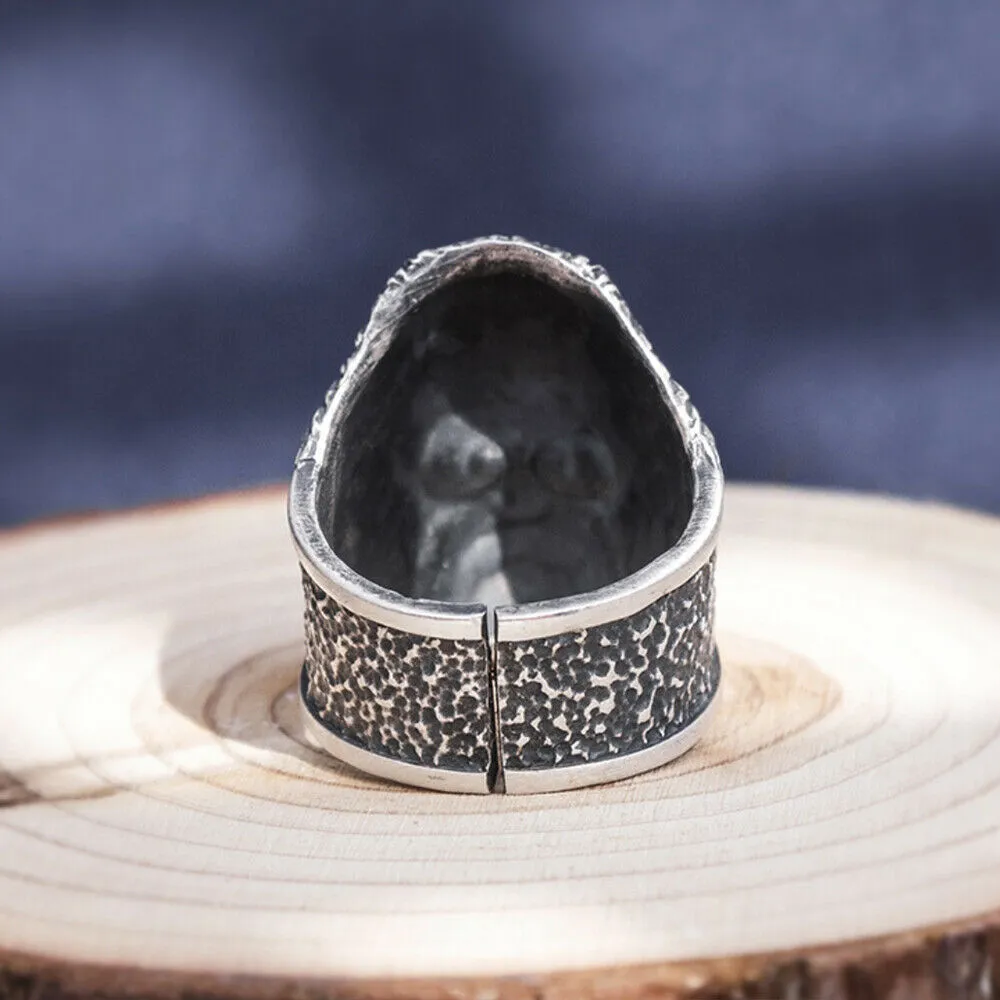 Real Solid 999 Sterling Silver Rings Gorilla Animals Gothic Hip Hop Jewelry Open Size 8-10