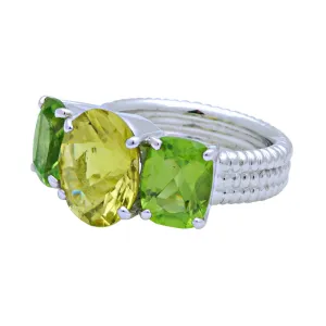 Ring-Lemon Quartz and Peridot