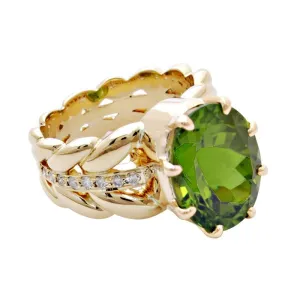 Ring-Peridot and Diamond  (1795I)