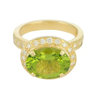 Ring - Peridot and Diamond (2222E)