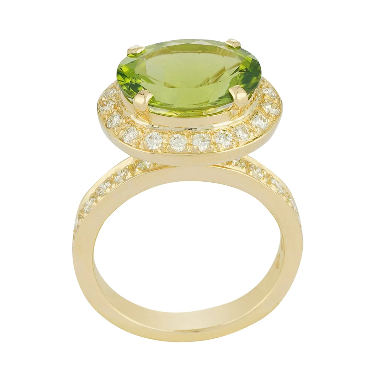 Ring - Peridot and Diamond (2222E)
