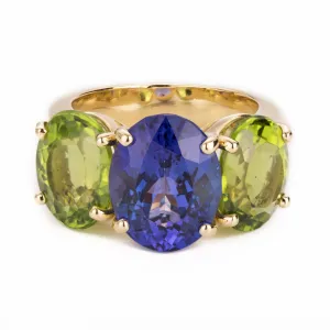 Ring - Tanzanite And Peridot