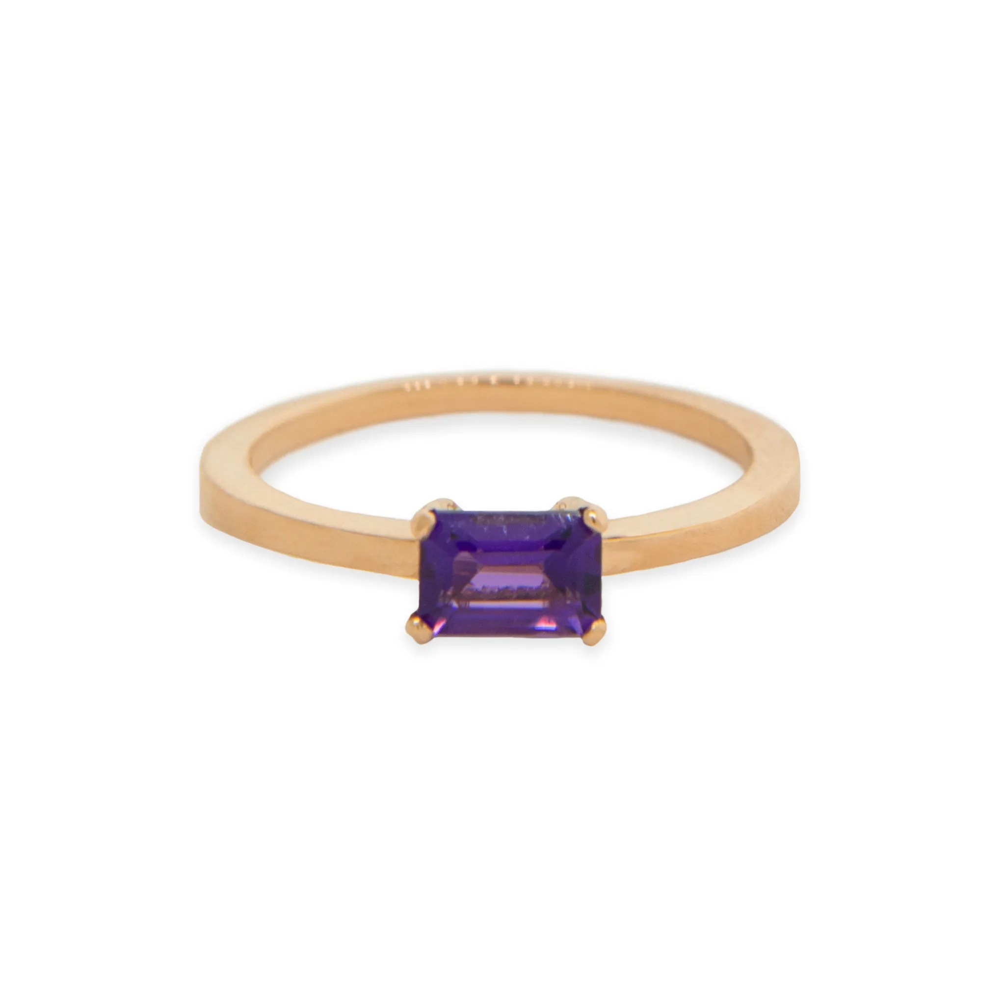 Rose Gold Amethyst Ring
