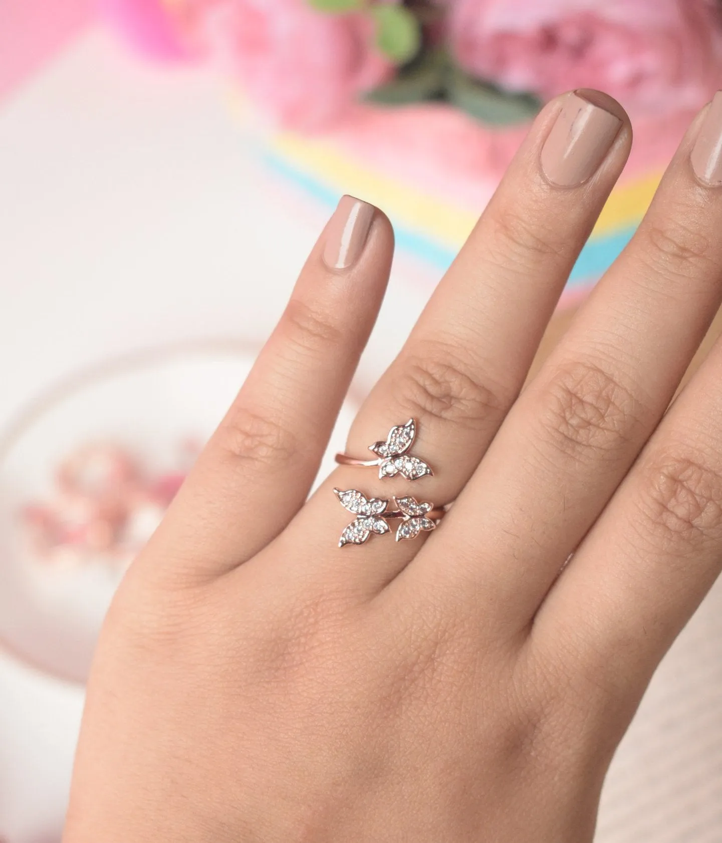 Rose Gold Cocktail Rings (Adjustable)