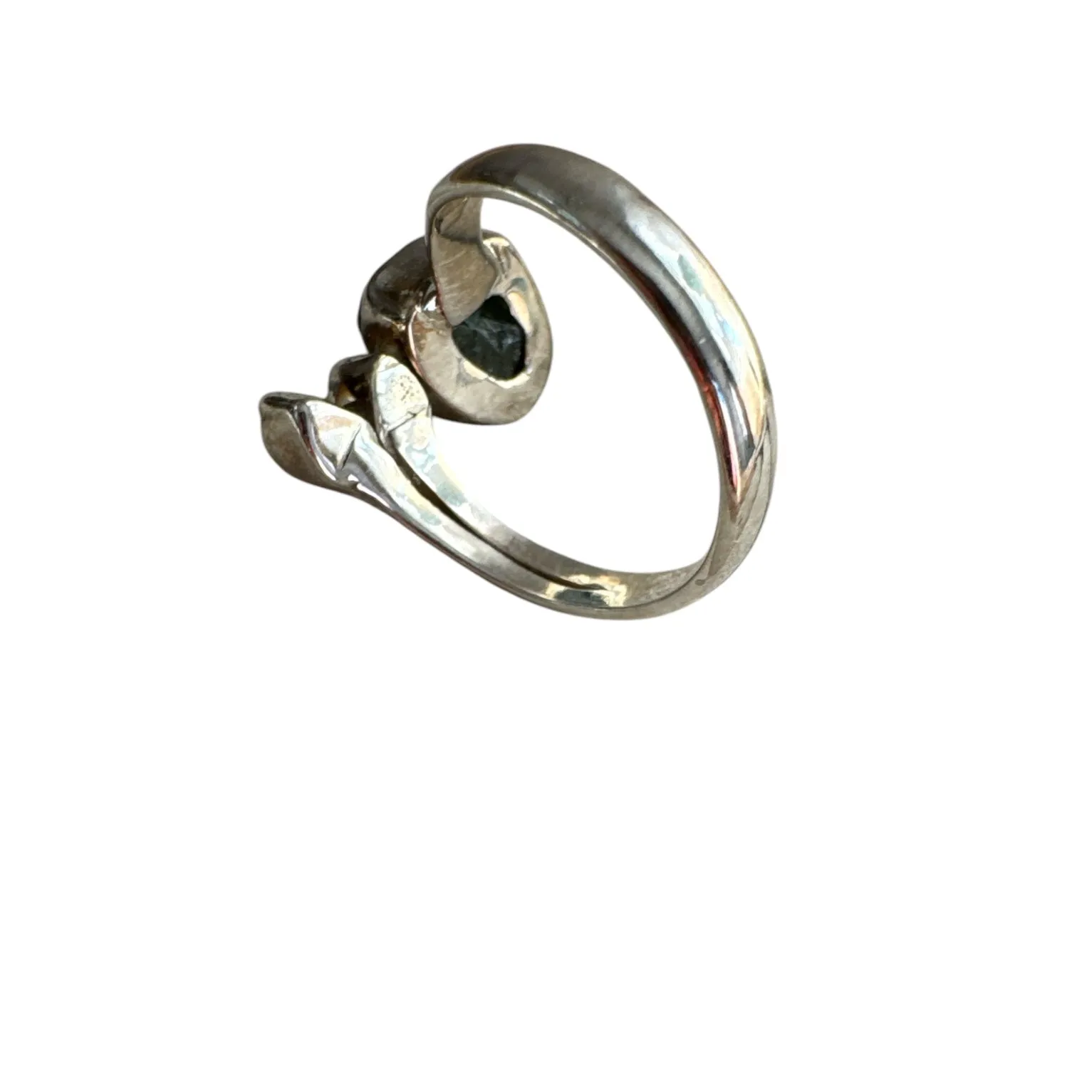 Rough Peridot Solid 925 Sterling Silver Ring adjustable
