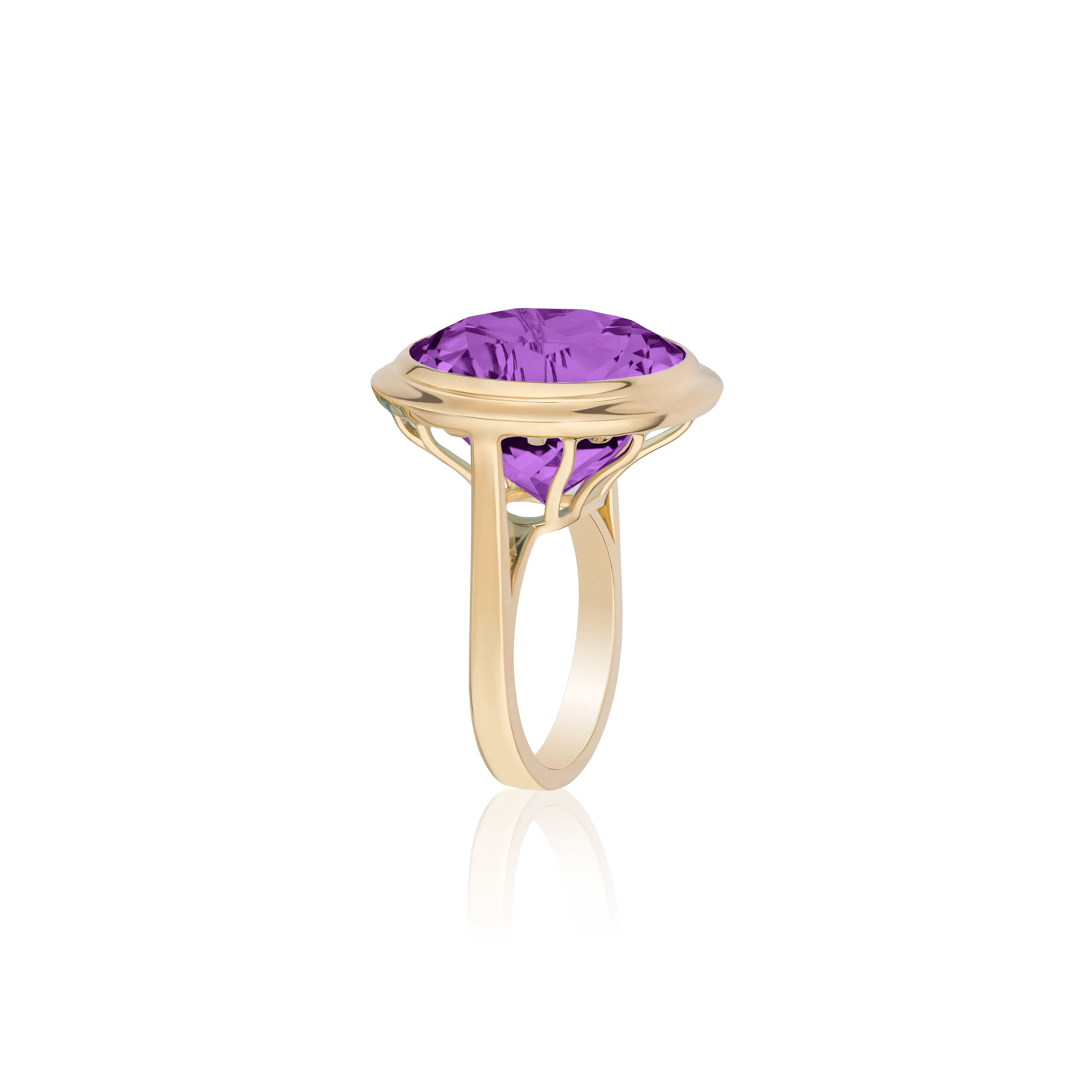 Round Amethyst Ring