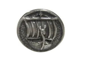Round Viking Boat Adjustable Size Fashion Ring