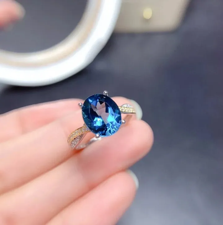 Sapphire Blue Diamond Ring | Blue Diamond Engagement Ring | Sapphire Blue Ring | Blue Wedding Ring | Blue Diamond Rings | Blue Gemstone Ring