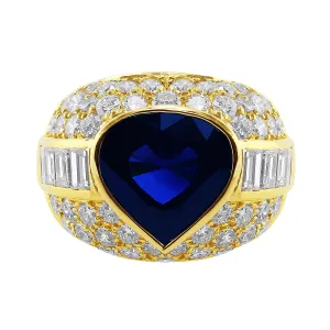 Sapphire Bulgari Ring 10ct, Gubelin Certified