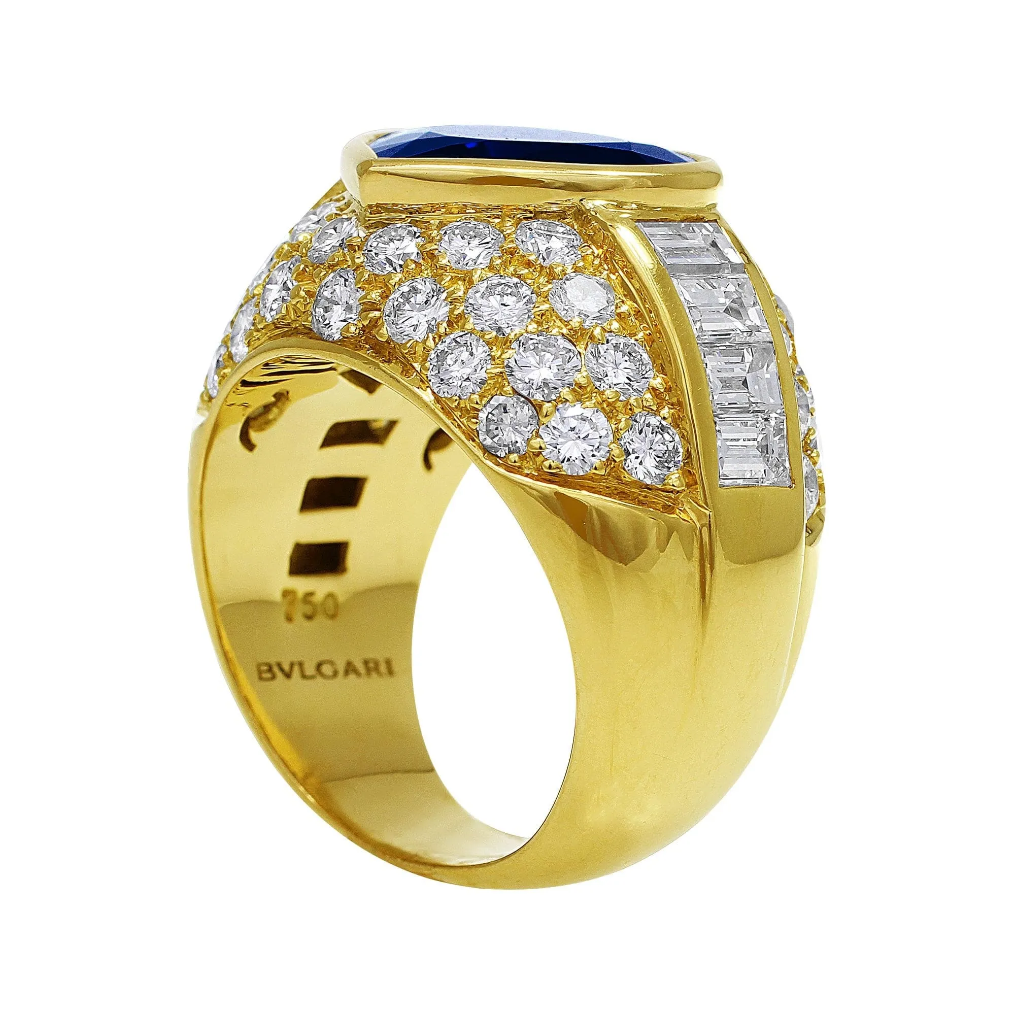 Sapphire Bulgari Ring 10ct, Gubelin Certified