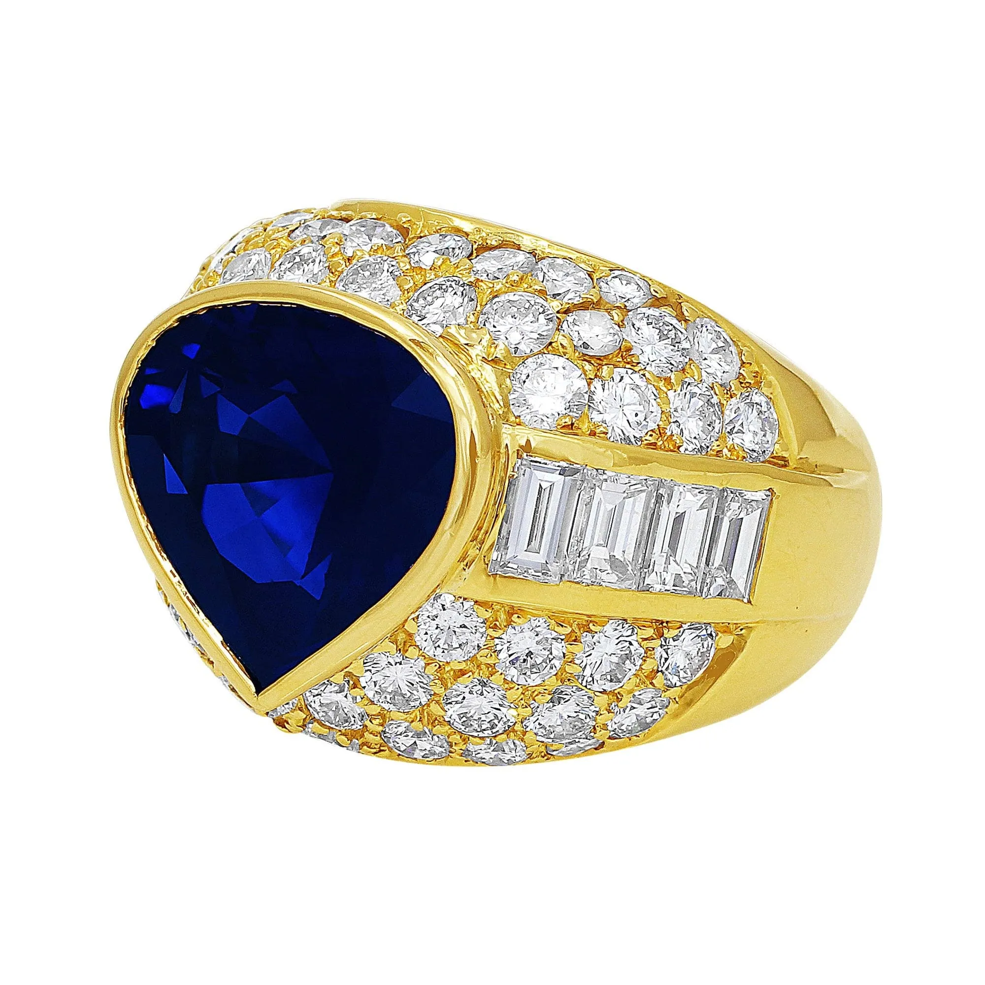 Sapphire Bulgari Ring 10ct, Gubelin Certified