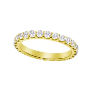 Shared Prong Round Diamond Eternity Wedding Band 2.2mm