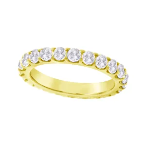 Shared Prong Round Diamond Eternity Wedding Band 2.7mm