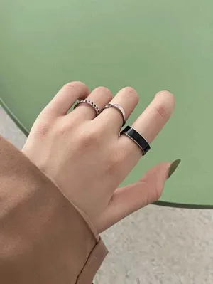 Shein - Silver ring trio - adjustable
